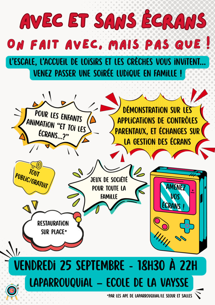 Vendredi - 18h30 à 22h à Laparrouquial – école de la Vaysse